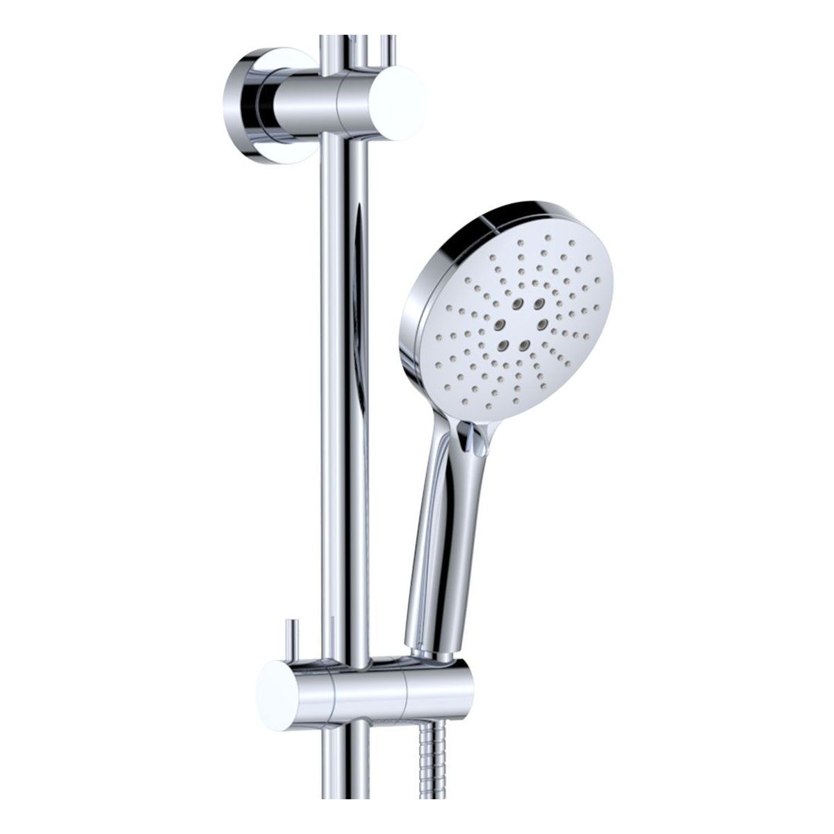 Empire Slim Curved Twin Shower, Chrome