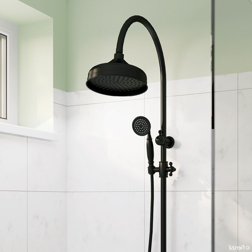 Lillian Twin Shower, Matte Black