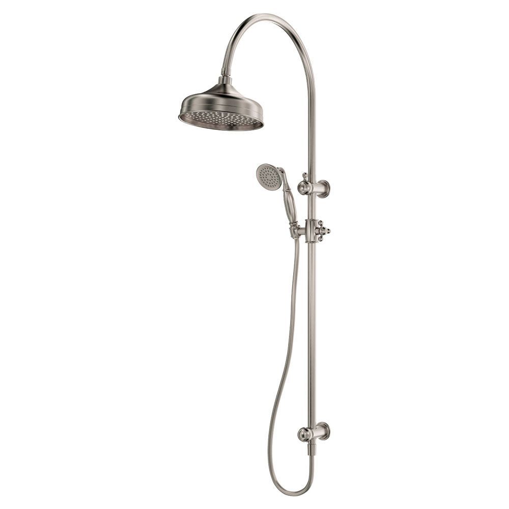 Lillian Twin Shower, Brushed Nickel
