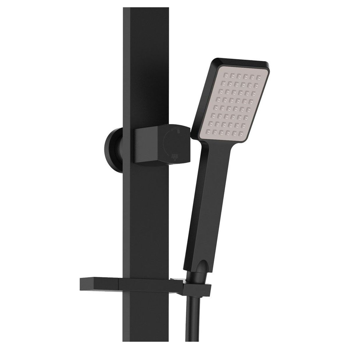Koko Deluxe Twin Shower, Matte Black