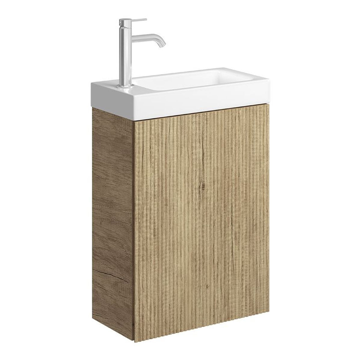 Fienza Denzel Minka 450 Wall-Hung Vanity, No Overflow, Scandi Oak