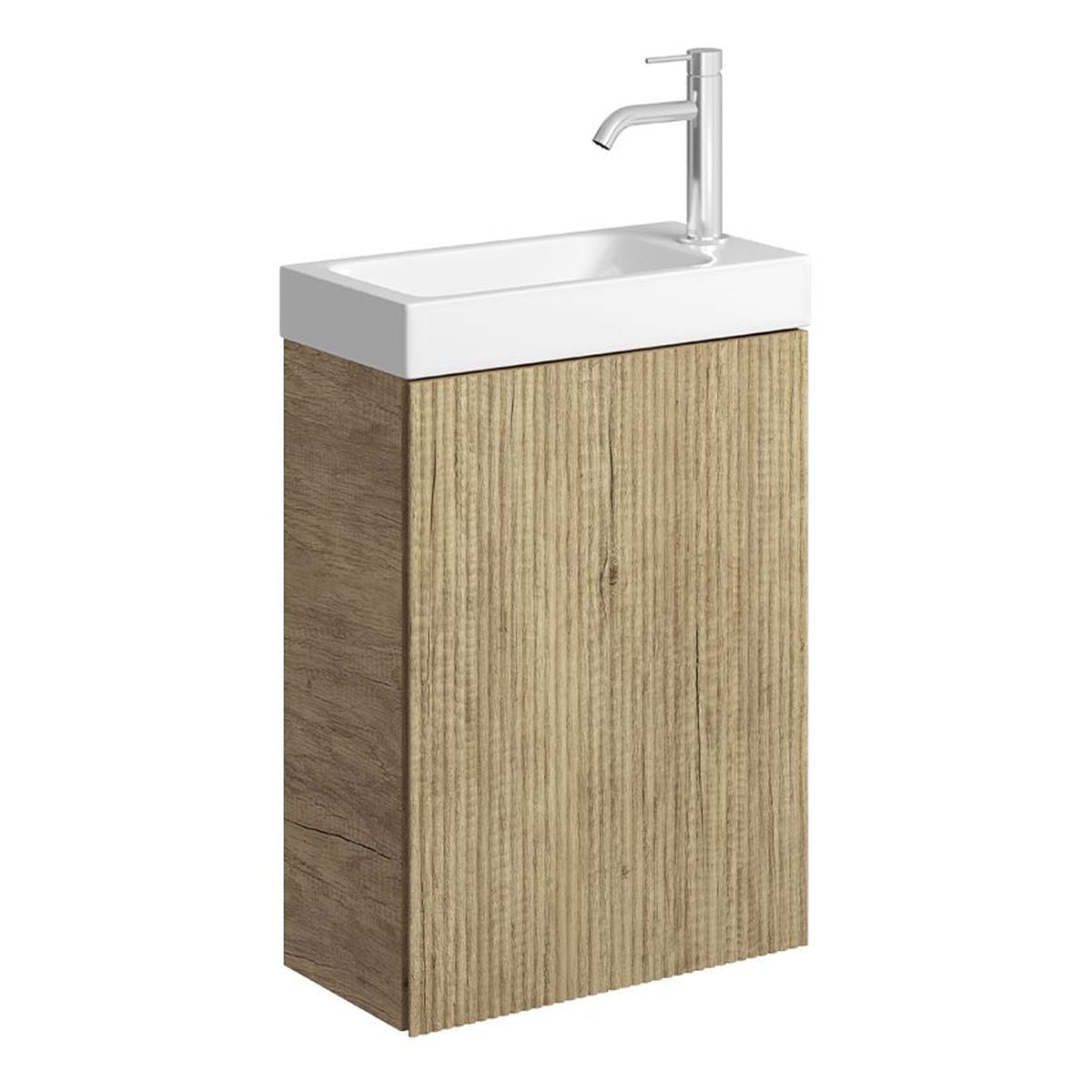Fienza Denzel Minka 450 Wall-Hung Vanity, No Overflow, Scandi Oak