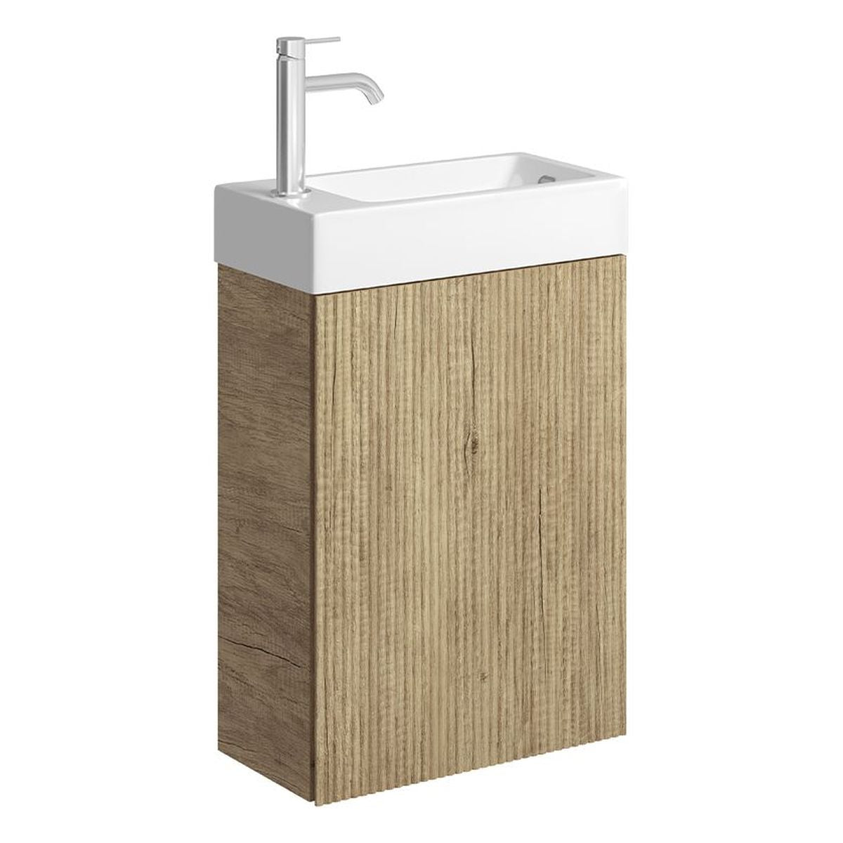 Fienza Minka 450 Wall-Hung Vanity with Overflow, Scandi Oak