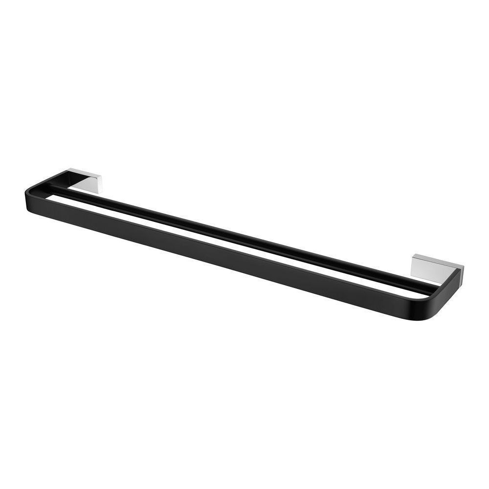 Inis Double Towel Rail 600mm Chrome & Matte Black