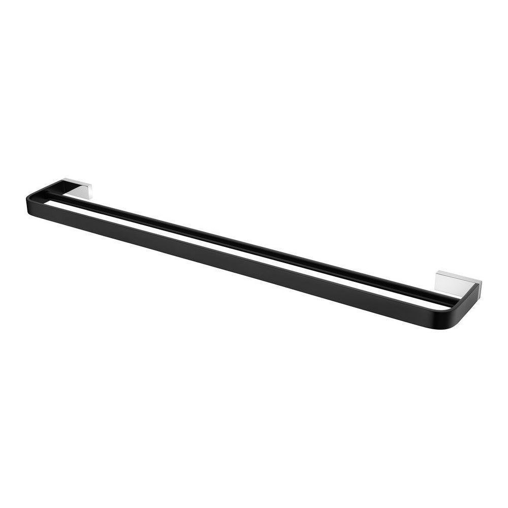 Inis Double Towel Rail 800mm Chrome & Matte Black