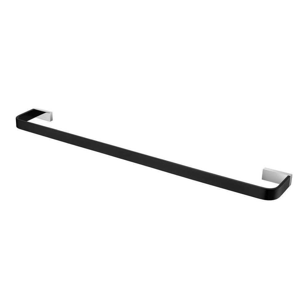 Inis Single Towel Rail 800mm Chrome & Matte Black