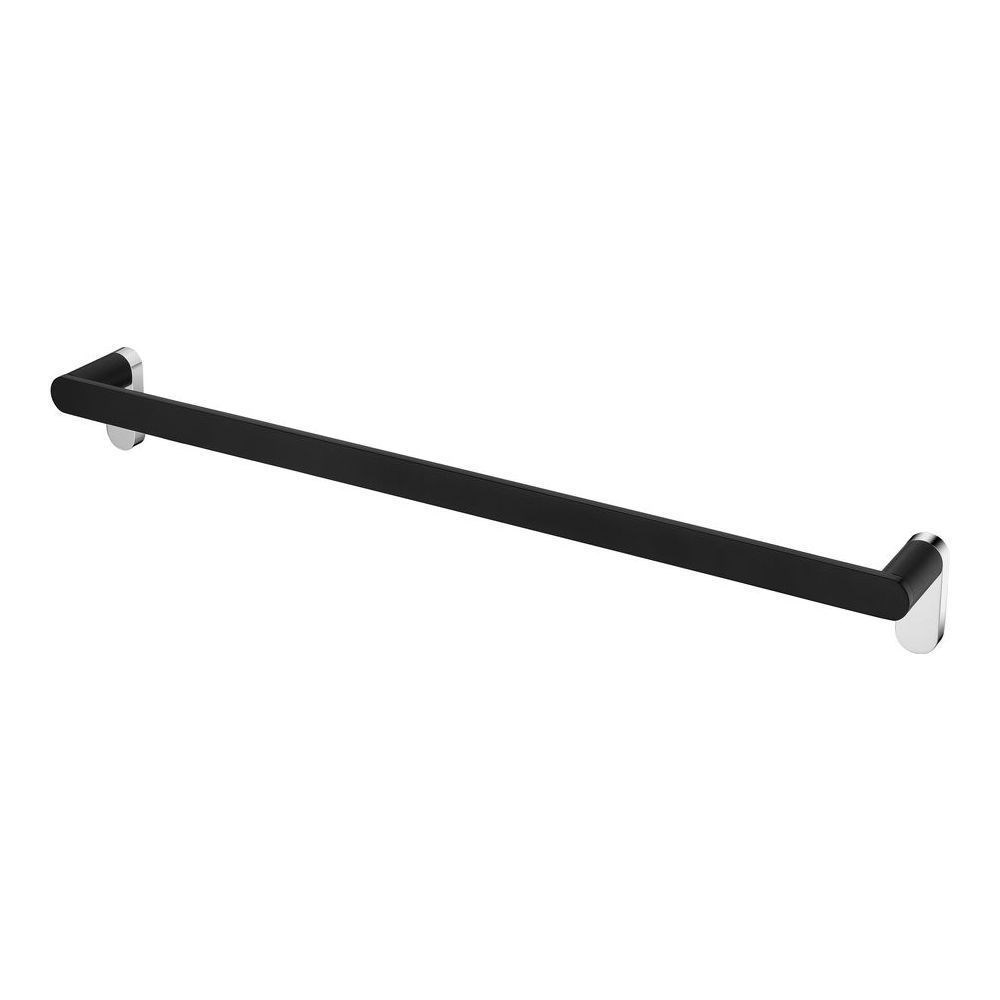 Akemi Single Towel Rail 600mm Chrome & Matte Black