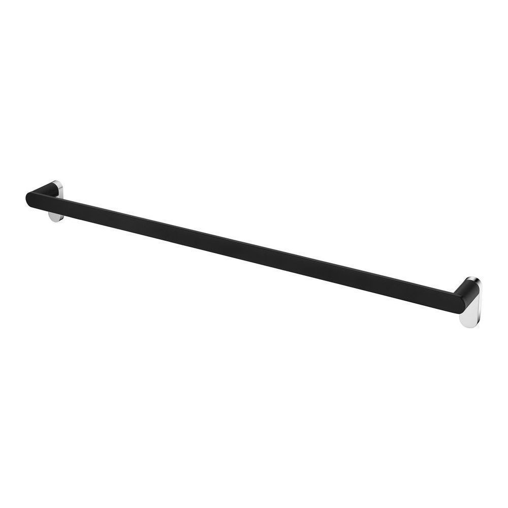 Akemi Single Towel Rail 800mm Chrome & Matte Black