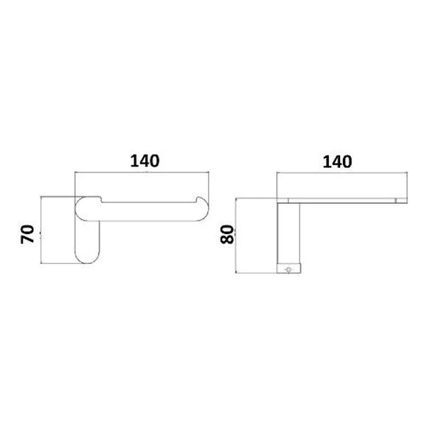 Akemi Toilet Roll Holder Chrome & Matte Black