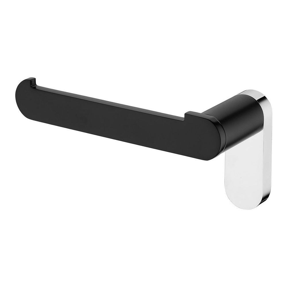 Akemi Toilet Roll Holder Chrome & Matte Black