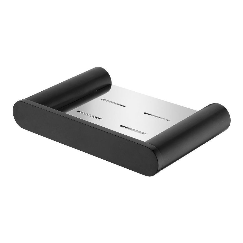 Akemi Metal Soap Dish Chrome & Matte Black