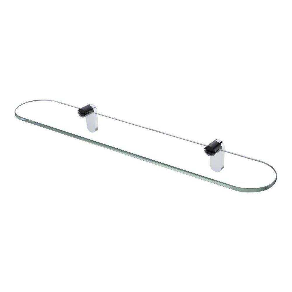 Akemi Glass Shelf Chrome & Matte Black