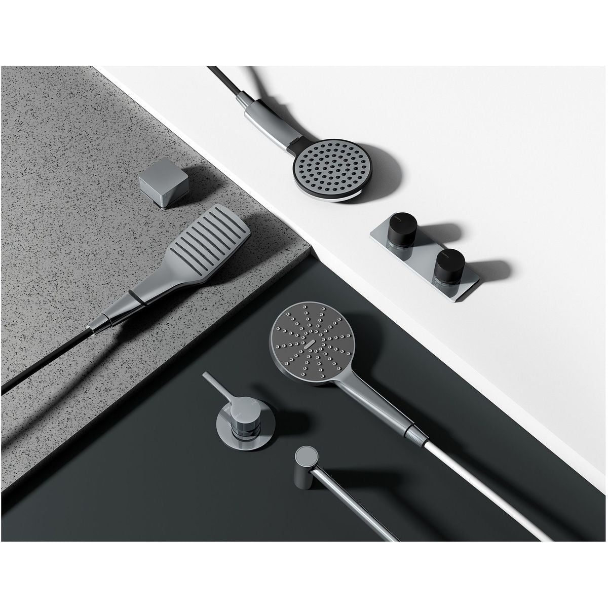 NX Quil Hand Shower - Chrome & Matte Black