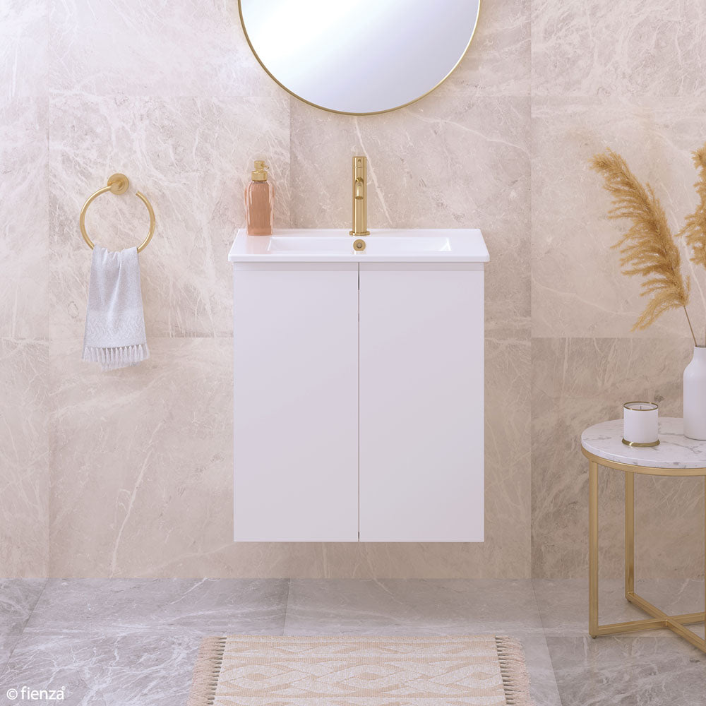 Siska Slim 600 Wall-Hung Vanity - 1 Taphole