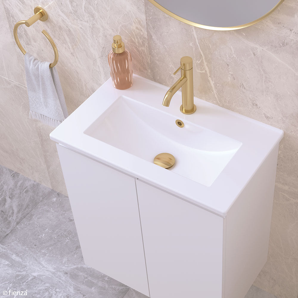 Siska Slim 600 Wall-Hung Vanity - 1 Taphole