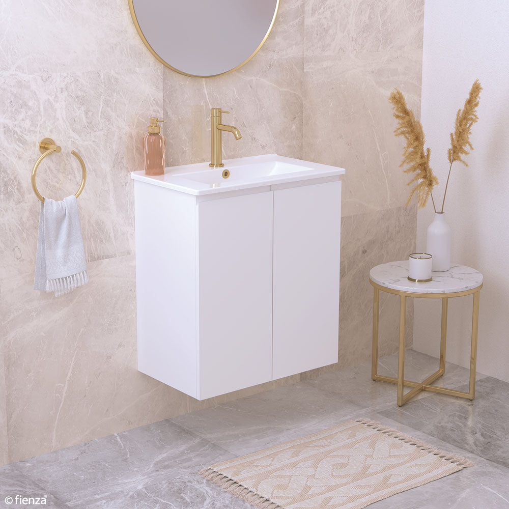 Siska Slim 600 Wall-Hung Vanity - 1 Taphole