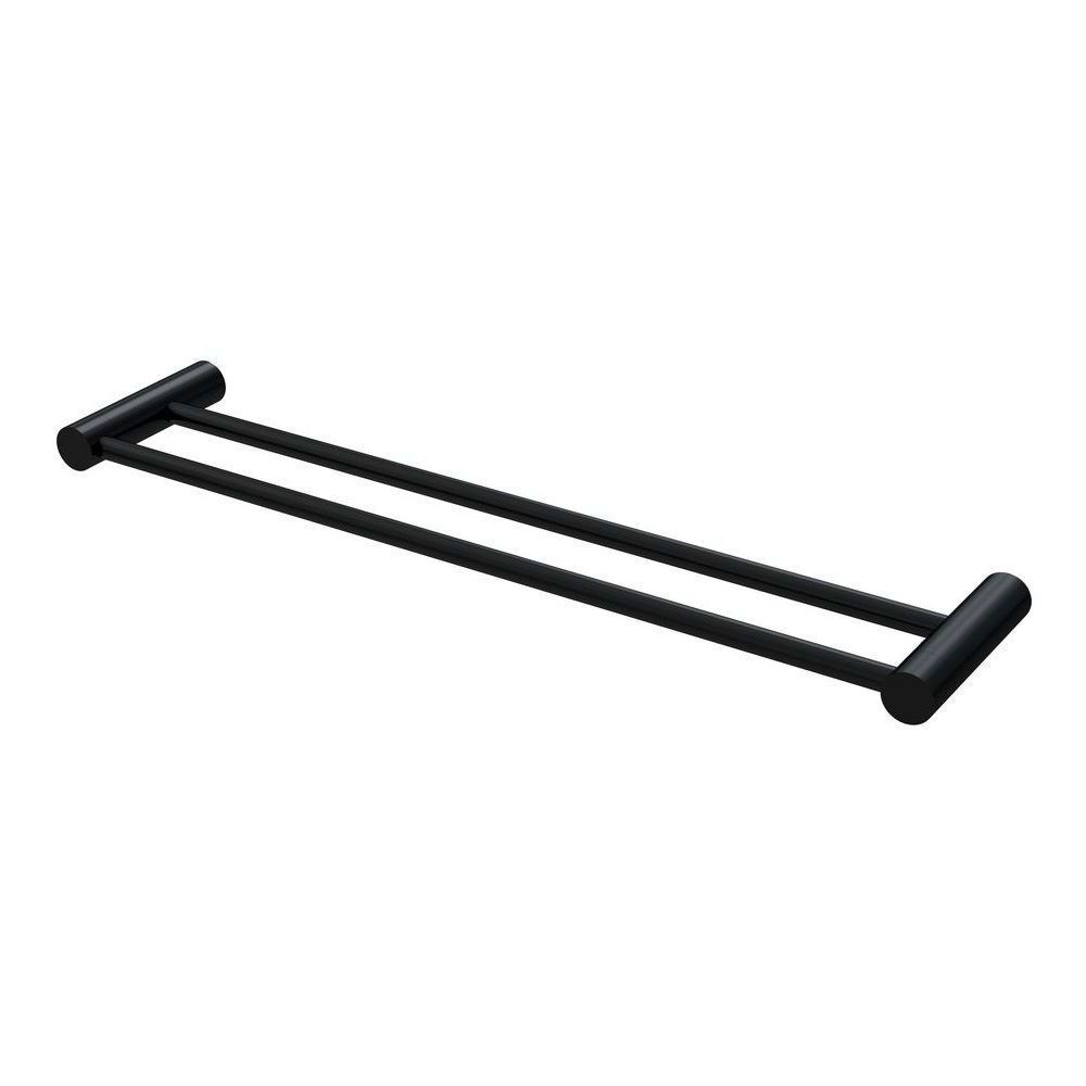Finesa Double Towel Rail 600mm Matte Black