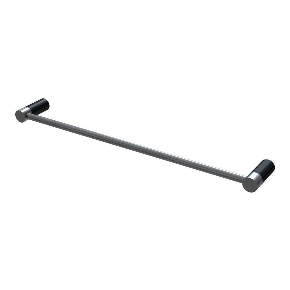 Finesa Single Towel Rail 600mm Chrome & Matte Black