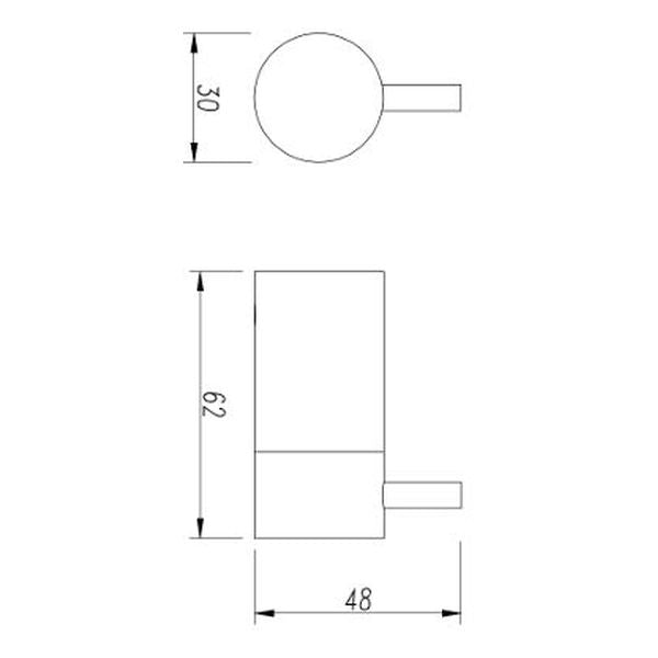 Finesa Robe Hook Matte Black
