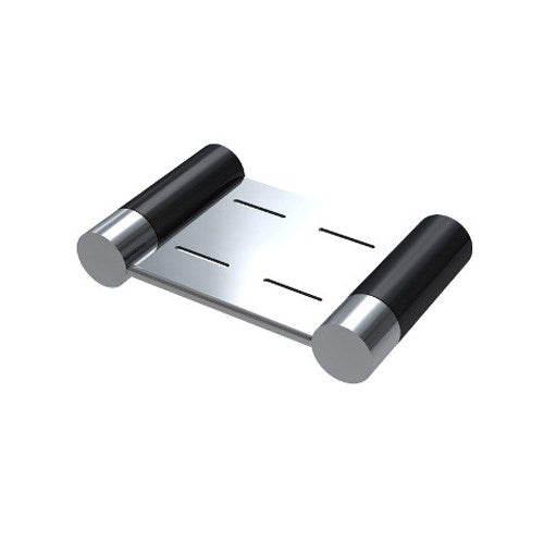 Finesa Soap Dish Chrome & Matte Black