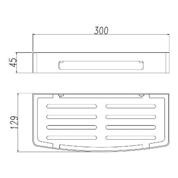 Finesa 300mm Wall Basket Black