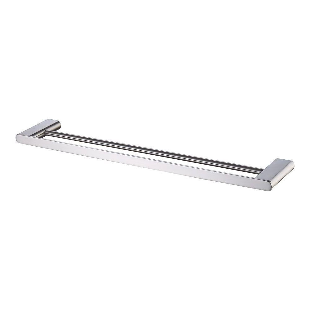 Zoya Double Towel Rail 600mm Brushed Nickel