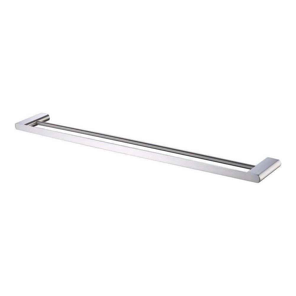 Zoya Double Towel Rail 800mm Brushed Nickel