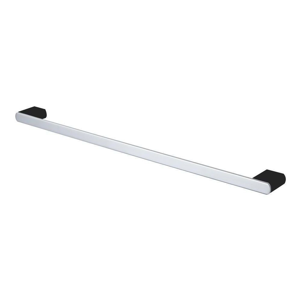 Zoya Single Towel Rail 800mm Chrome & Matte Black