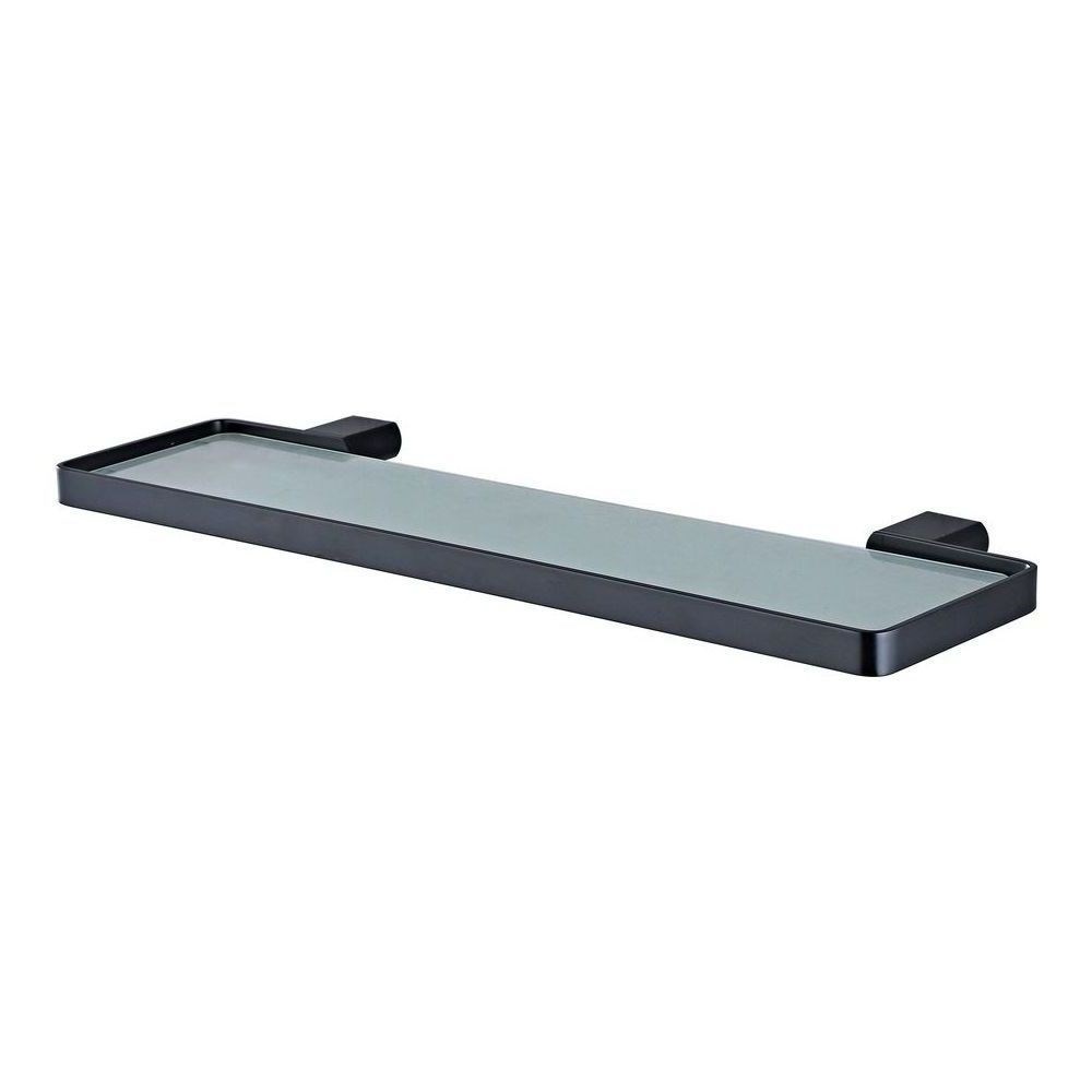 Zoya Glass Shelf 500mm Matte Black
