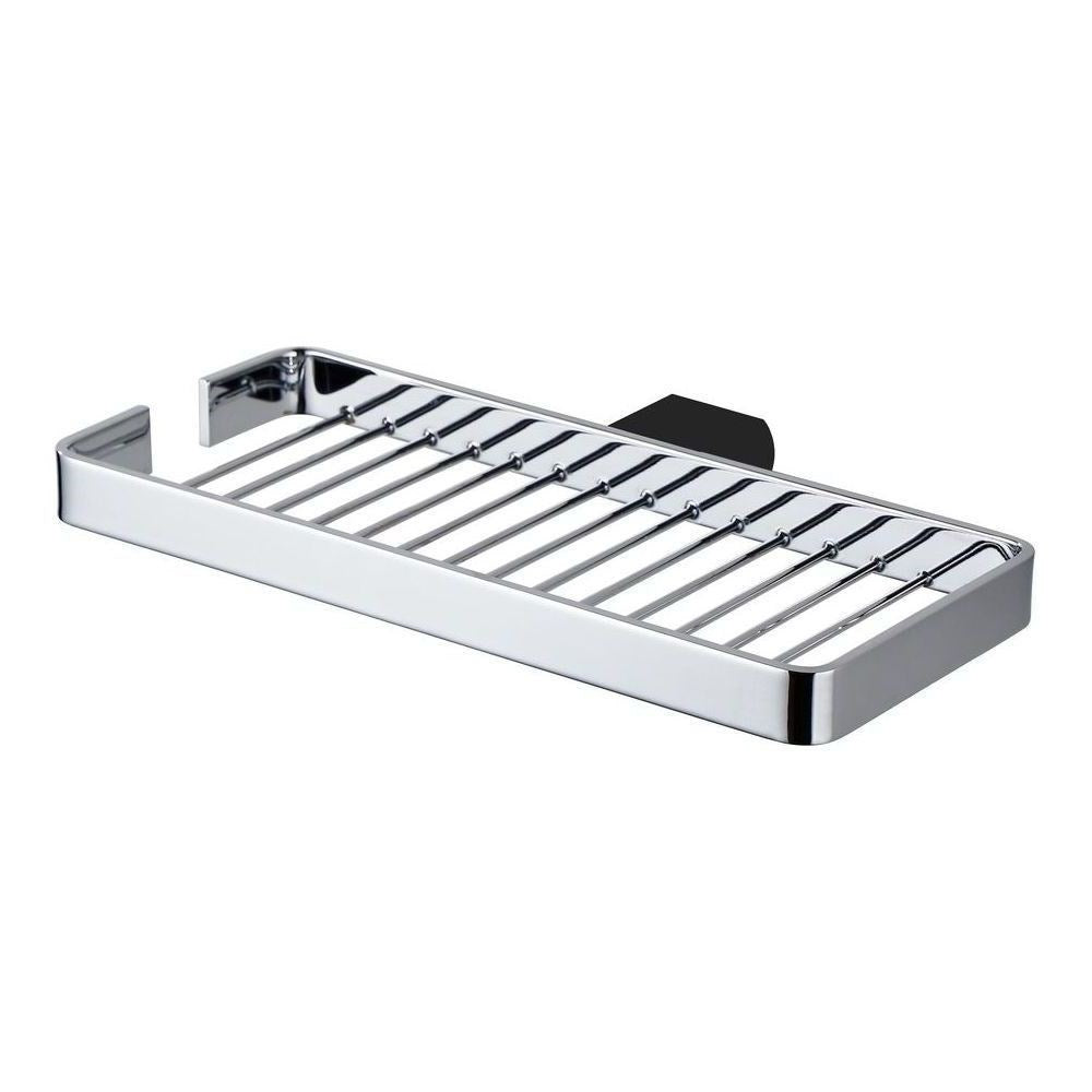 Zoya Shower Basket 250mm Chrome & Matte Black