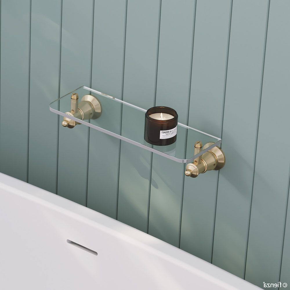 Lillian Glass Shelf, Urban Brass