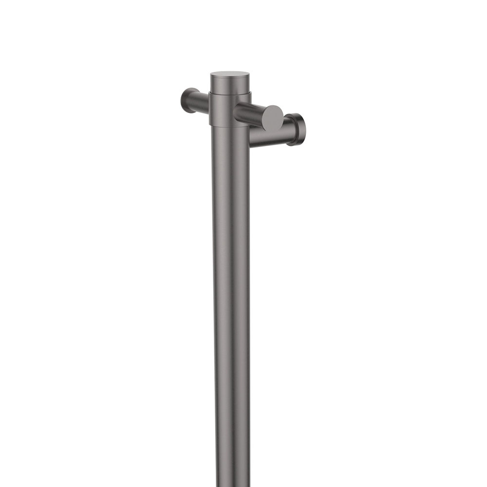 Isabella Vertical Heated Towel Rail 100 x 900mm - Gun Metal
