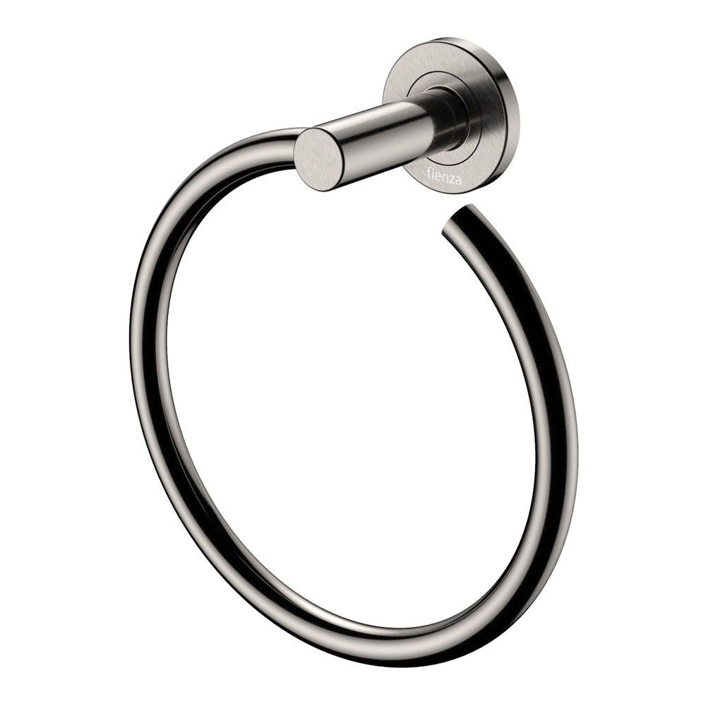 Kaya Hand Towel Ring, Brushed Nickel