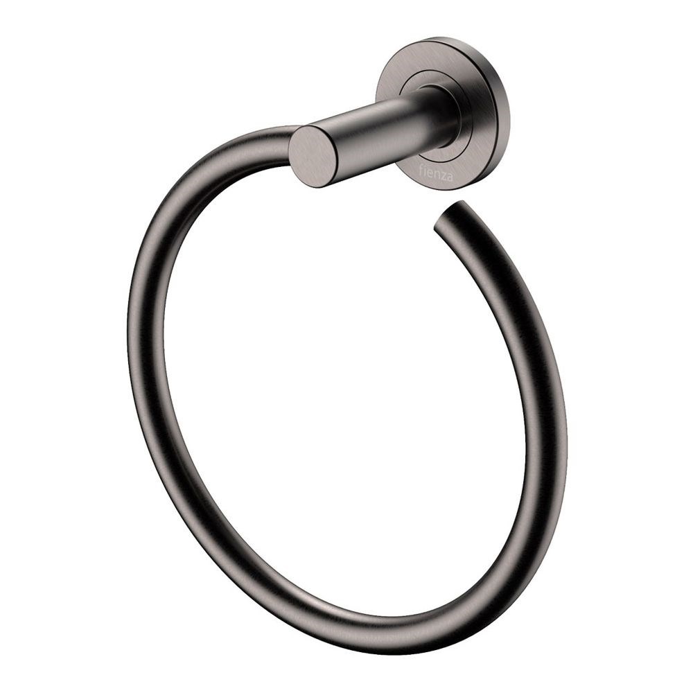 Kaya Hand Towel Ring, Gun Metal