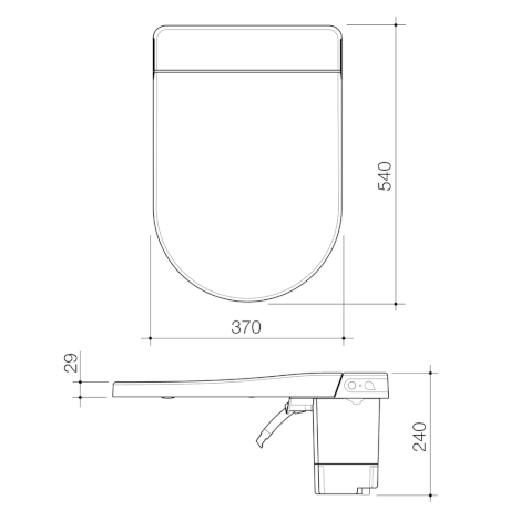 Urbane II Bidet Cleanflush Wall Faced Close Coupled Back Entry Toilet Suite (with GermGard) - Back Entry