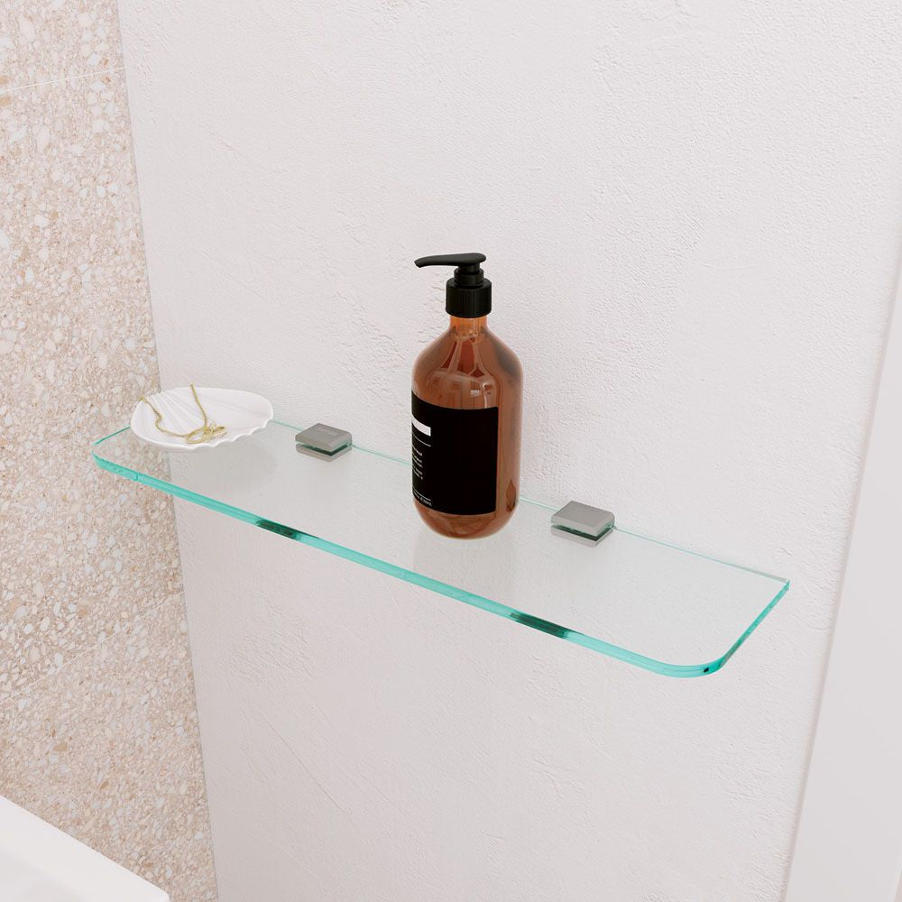 Tono Glass Shelf Brushed Nickel