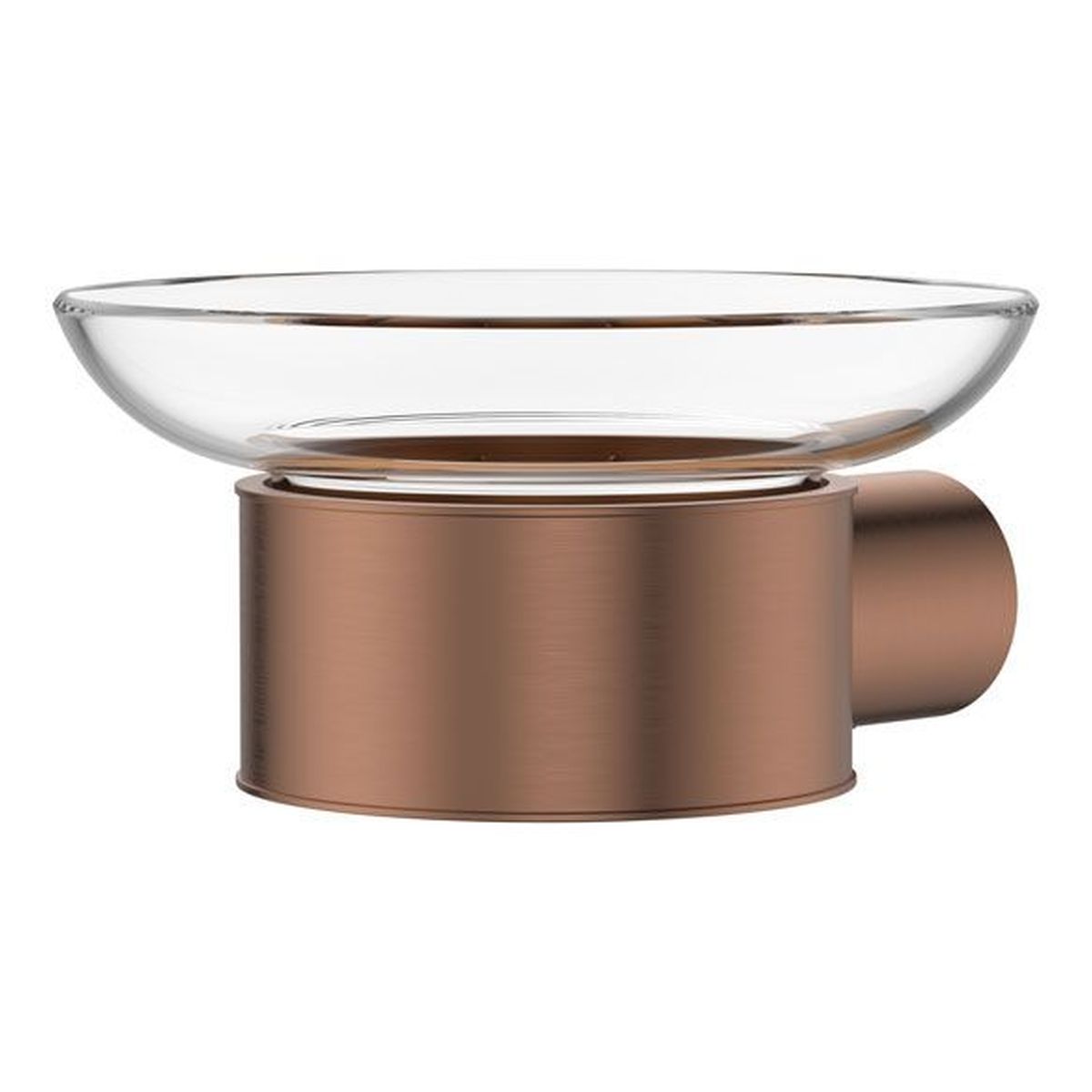 Empire Slim Glass Soap Dish, Brushed Copper