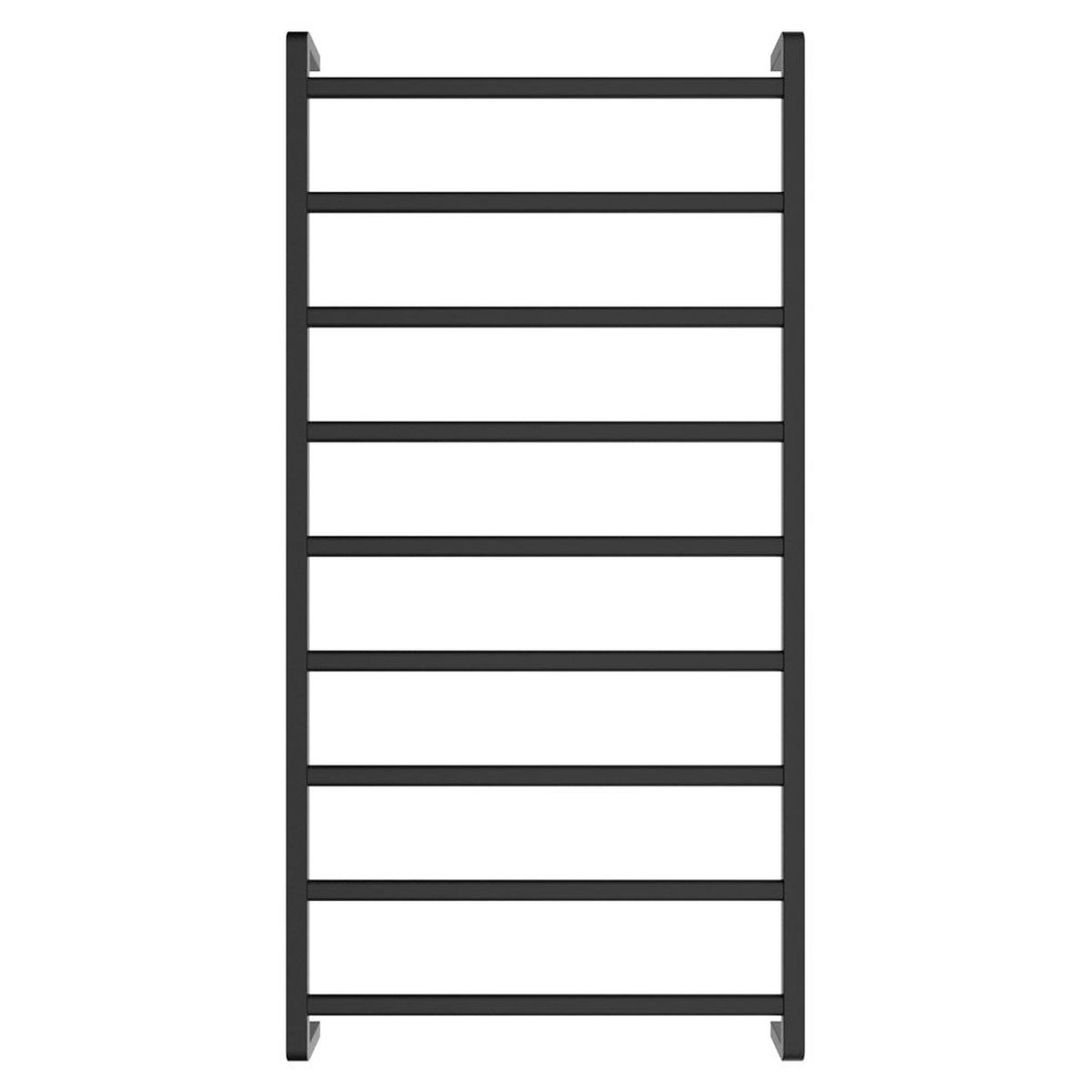 Koko Heated Towel Rail, 600 x 1200mm, Matte Black