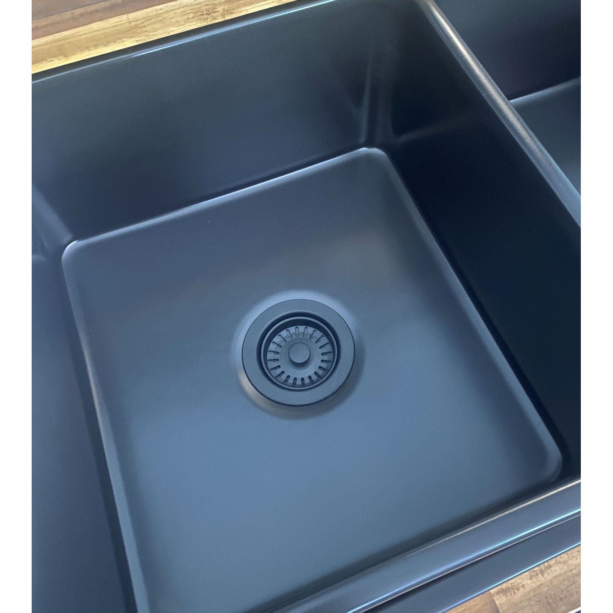 90X50 Matte Black Basket Waste & Long Bolt