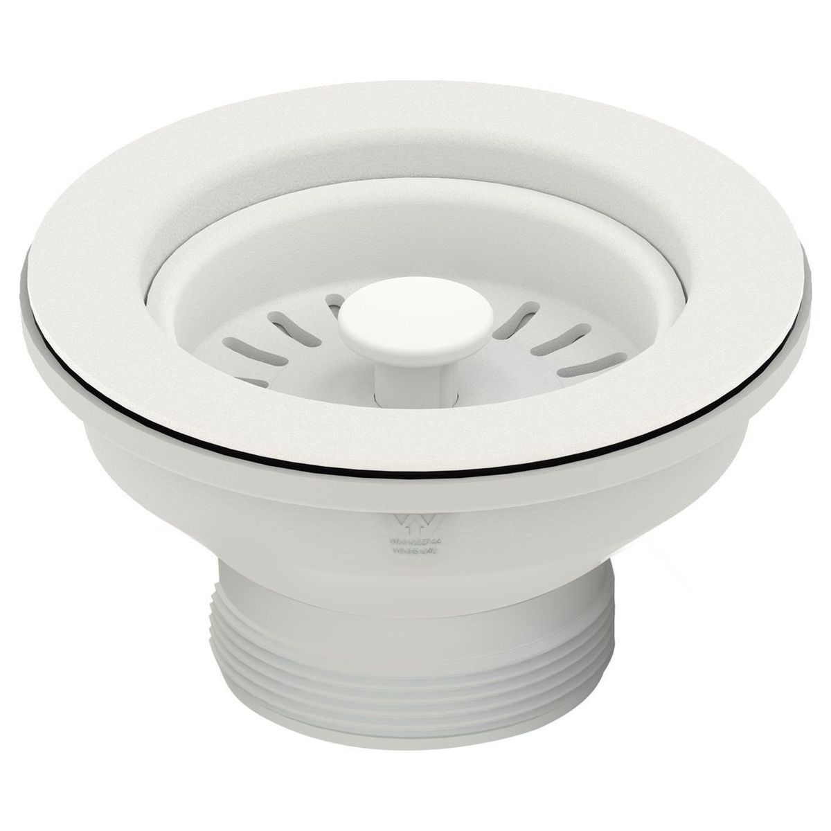 90X50 Matte White Basket Waste & Long Bolt