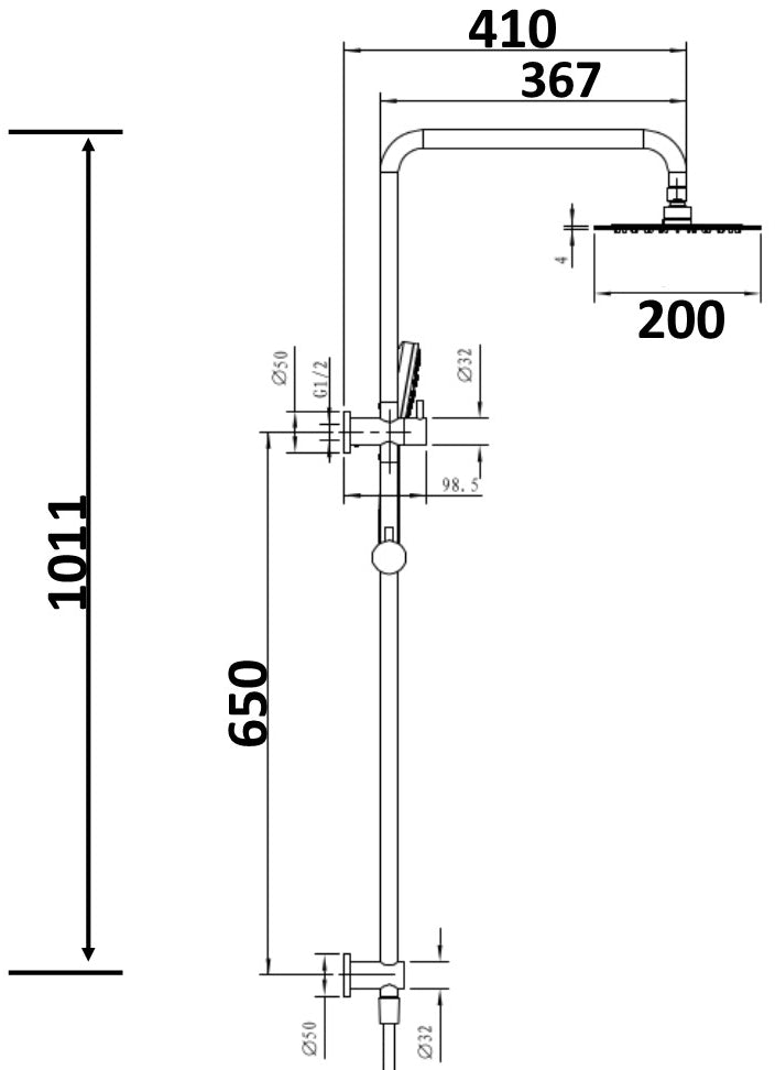 Akemi Combination Shower Chrome