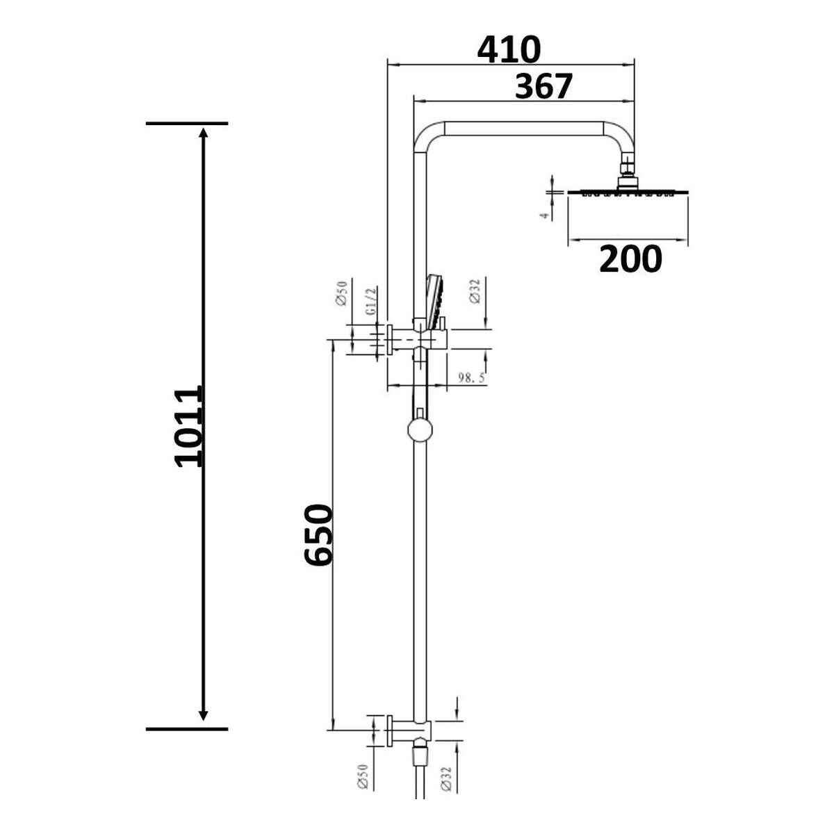 Akemi Combination Shower Chrome