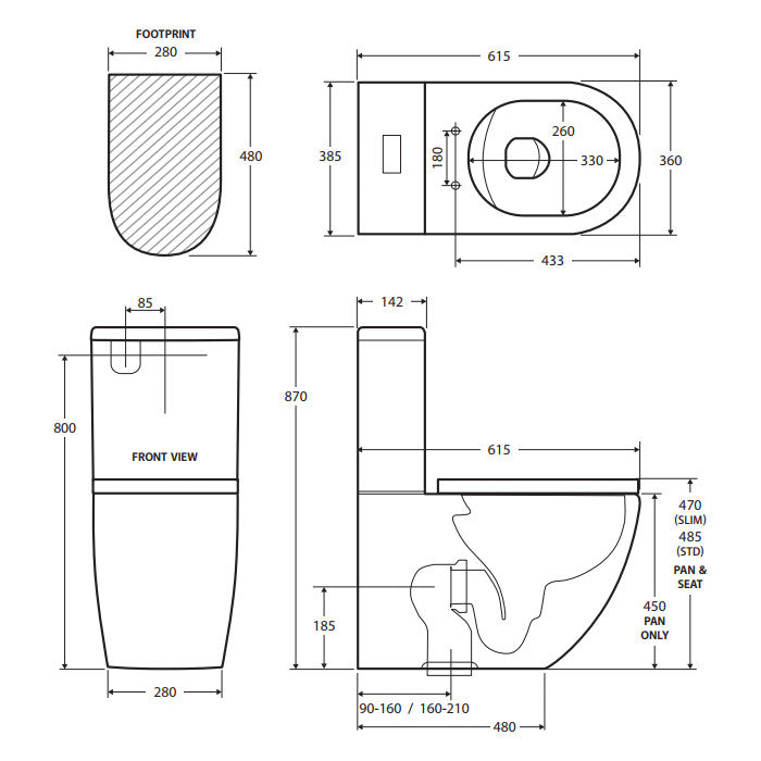 Alix Back-to-Wall Toilet Suite