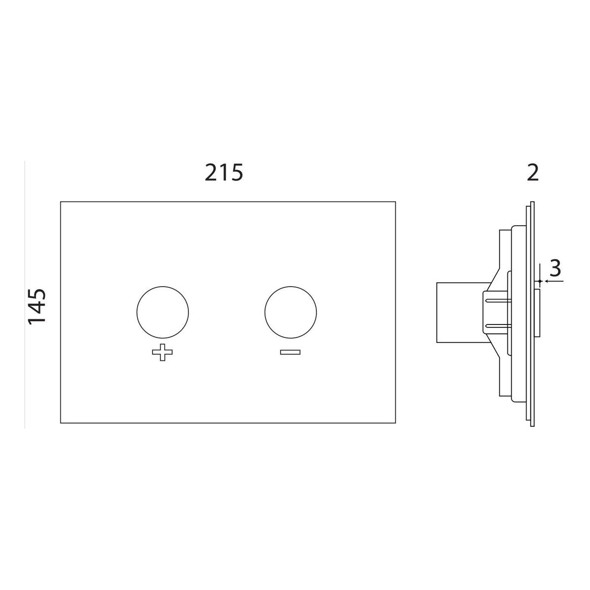Studio Bagno Blink Flush Button, Brushed Stainless Steel
