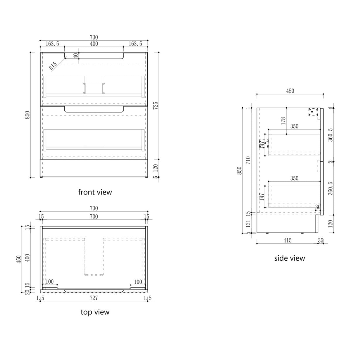 Aulic Lovina Floor Standing 750mm Vanity