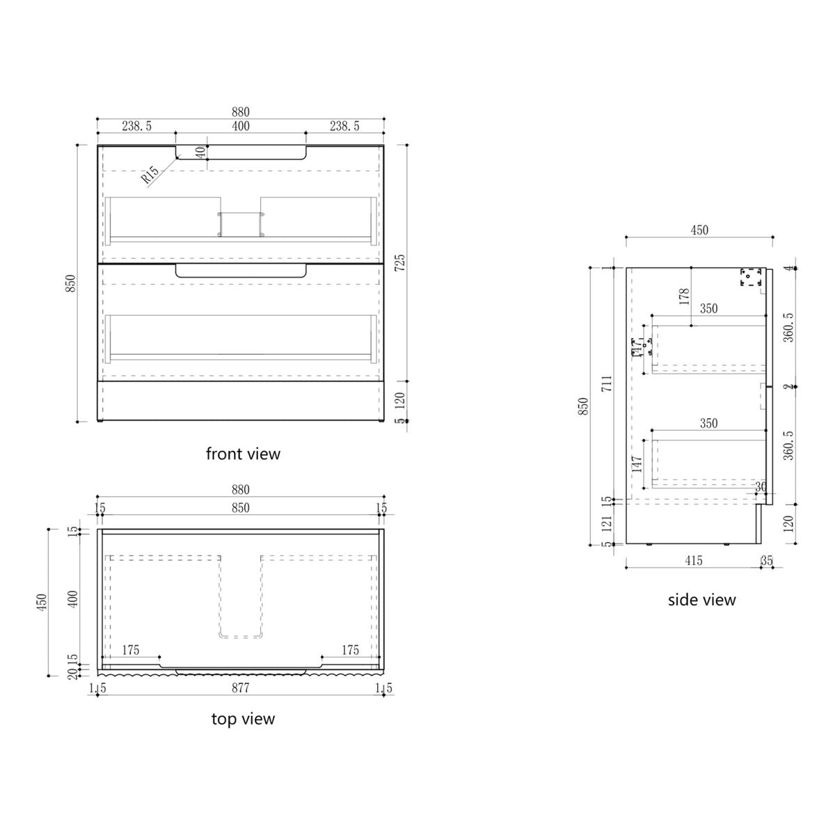 Aulic Lovina Floor Standing 900mm Vanity