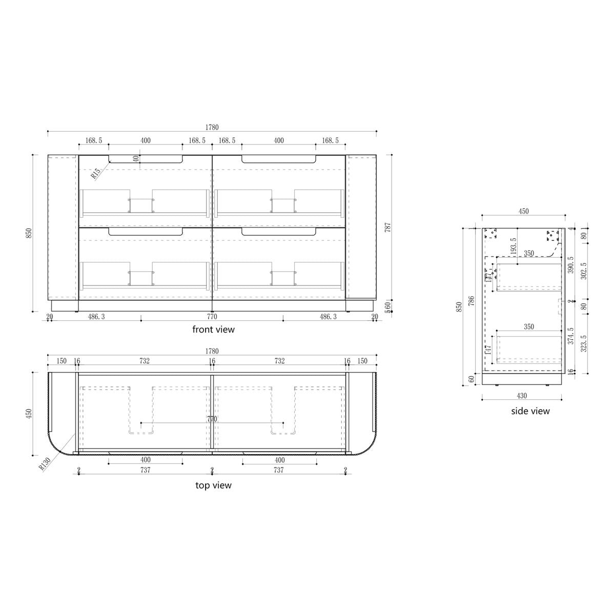 Aulic Varcelli Floor Standing 1800mm Vanity