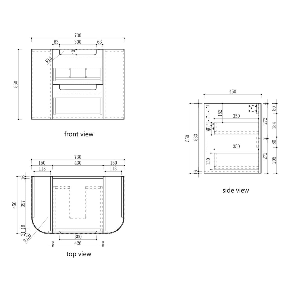 Aulic Varcelli Tier Wall Hung 750mm Vanity