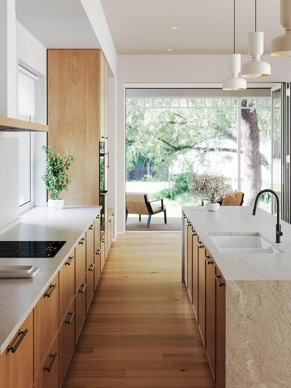 Cuisine 93 x 48 One and a Half Bowl Inset / Undermount Fine Fireclay Gloss White Sink