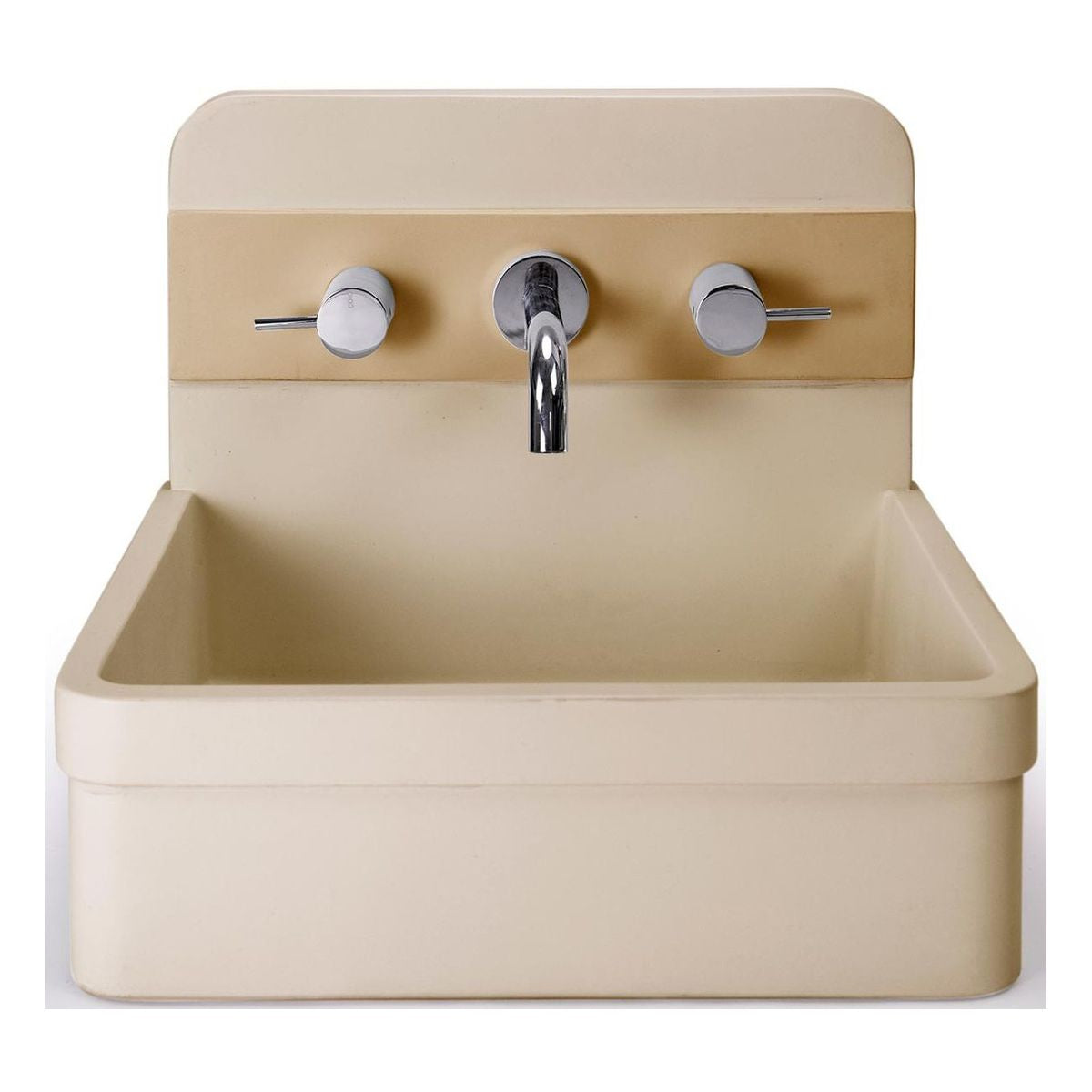 Nood Surface Mount Herbert Basin in Two Tone in Custard